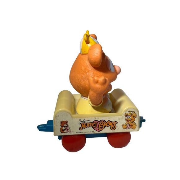 Vintage 1985 Jim Henson’s Muppet Babies Fozzie Bear 5” Train Cart Toy Hong Kong - Picture 8 of 9